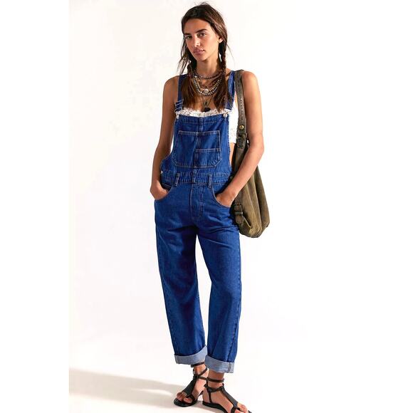 Free People Denim - We The Free Free People Womens Ziggy Slouchy Denim Overalls Size Small